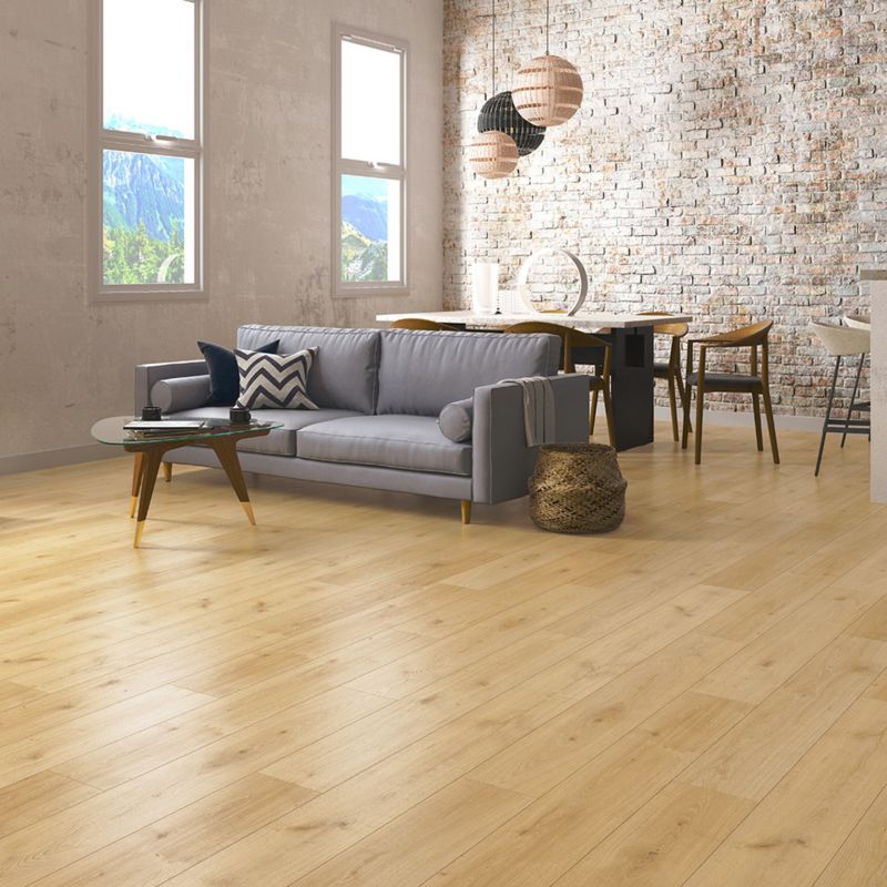 Laminatgulv 128,5x19,2 cm Brun Mat 2,22 m²