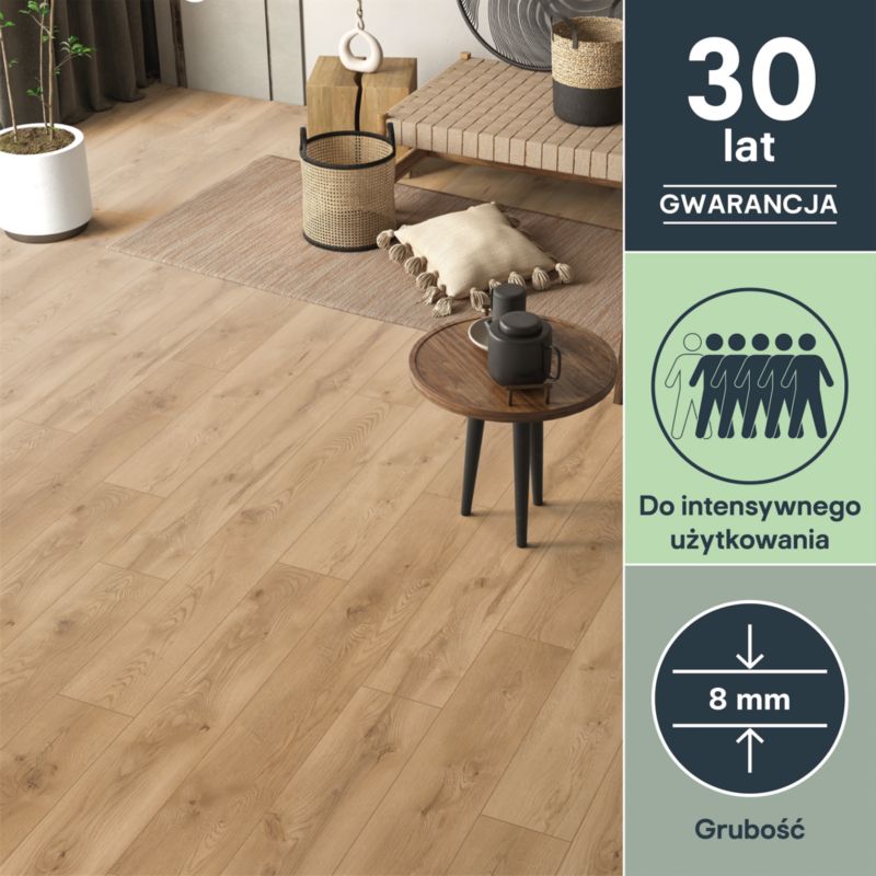 Laminatgulv Thame AC5 2,22 m² Brun