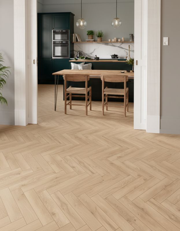 Laminatgulv Sildebensmønster Brun 1,179 m² AC5