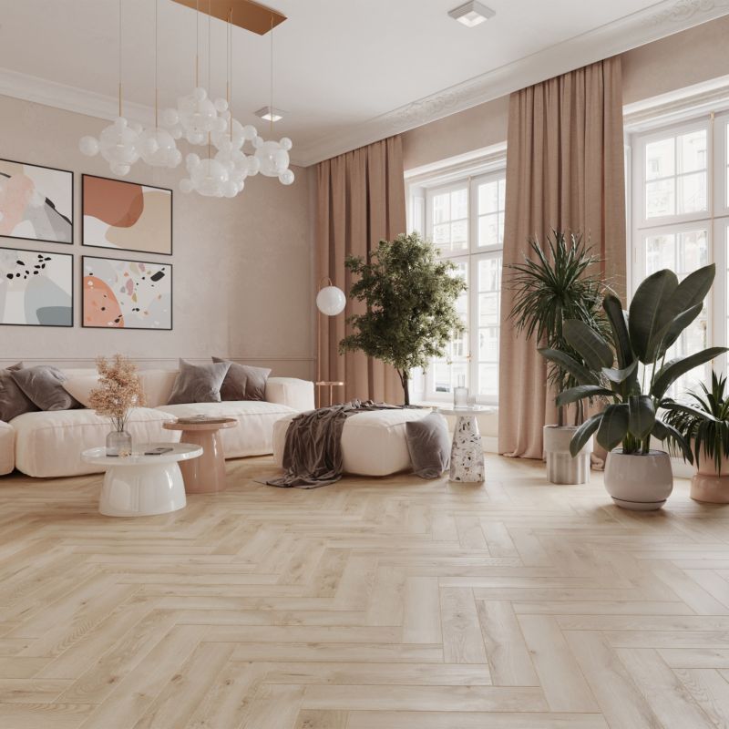 Laminatgulv Sildebensmønster Brun 1,179 m² AC5