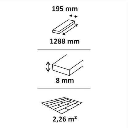 Laminatgulv Baywood Hills AC4 128,8x19,5 cm Natur Eg 2,26 m²