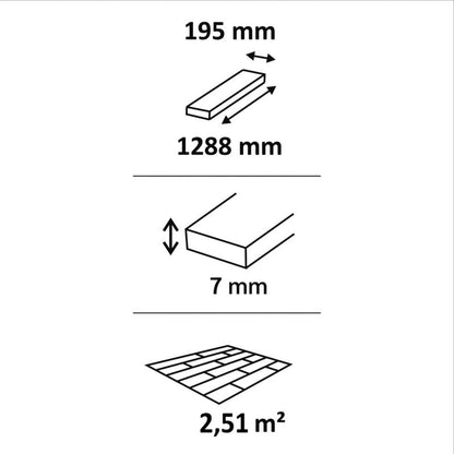 Laminatgulv Dąb Shasta AC4 128,8x19,5 cm Rød 2,51 m²