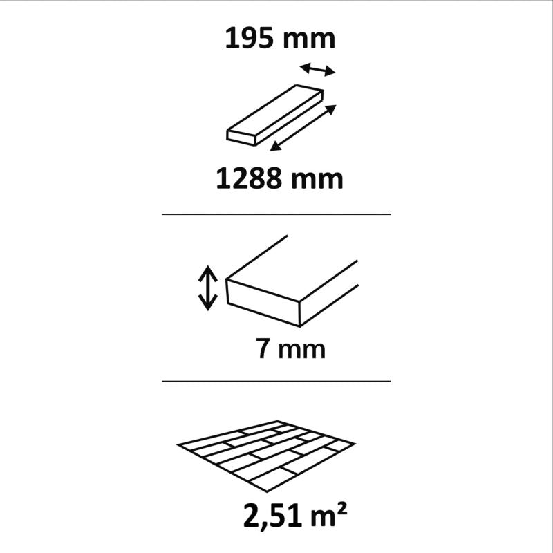 Laminatgulv Dąb Shasta AC4 128,8x19,5 cm Rød 2,51 m²