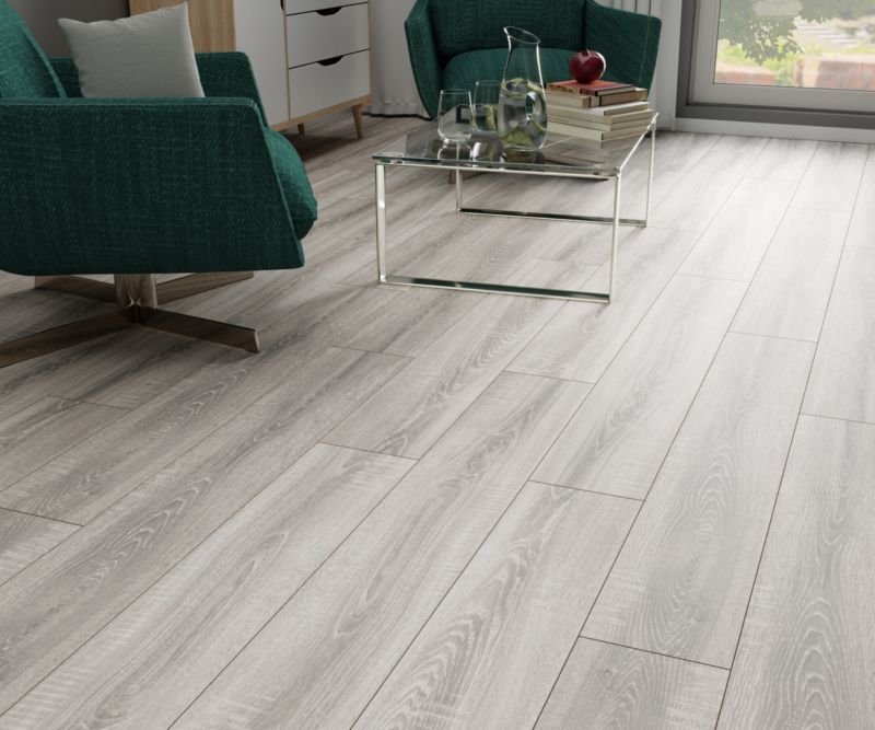 Laminatgulv Dąb Vista AC5 1288x195 mm Grå 2,26 m²