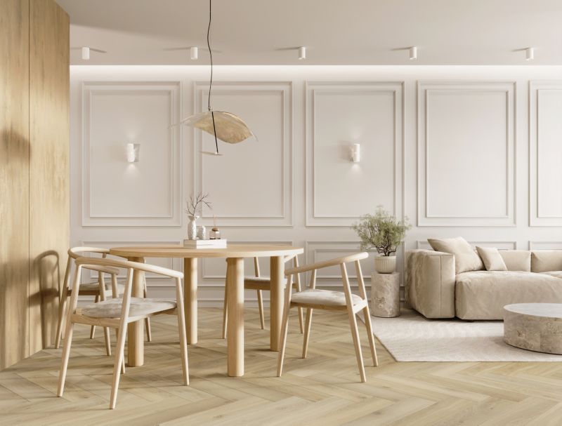 Laminatgulv Dąb Rio Sildebensmønster Beige AC5 1,84 m²