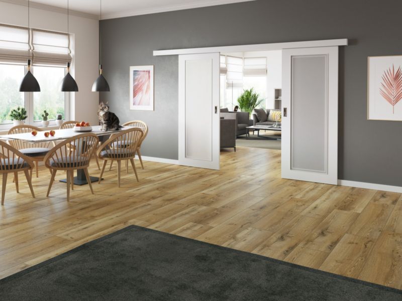 Laminatgulv Eg Pedro 125,5x28 cm Brun Vandtæt 2,15 m²
