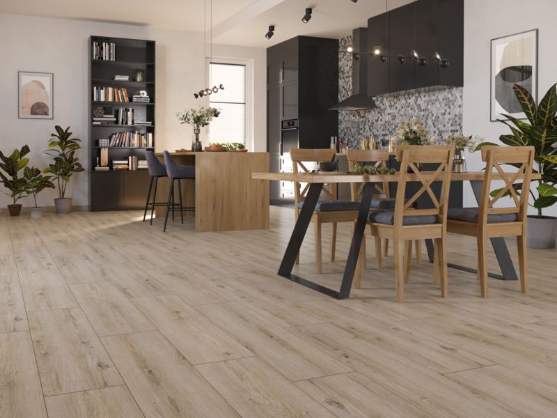 Laminatgulv Vandtæt 128,5x28 cm Brun Mat AC5