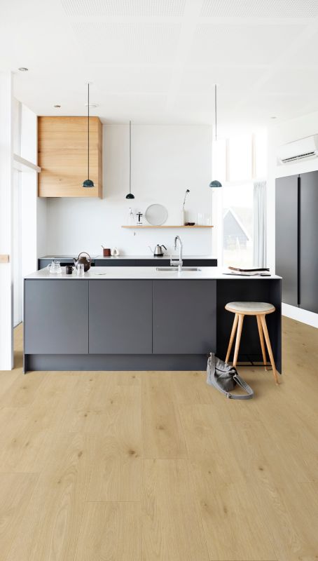 Vandafvisende laminatgulve GoodHome Bicester lys beige AC5 1,85 m²