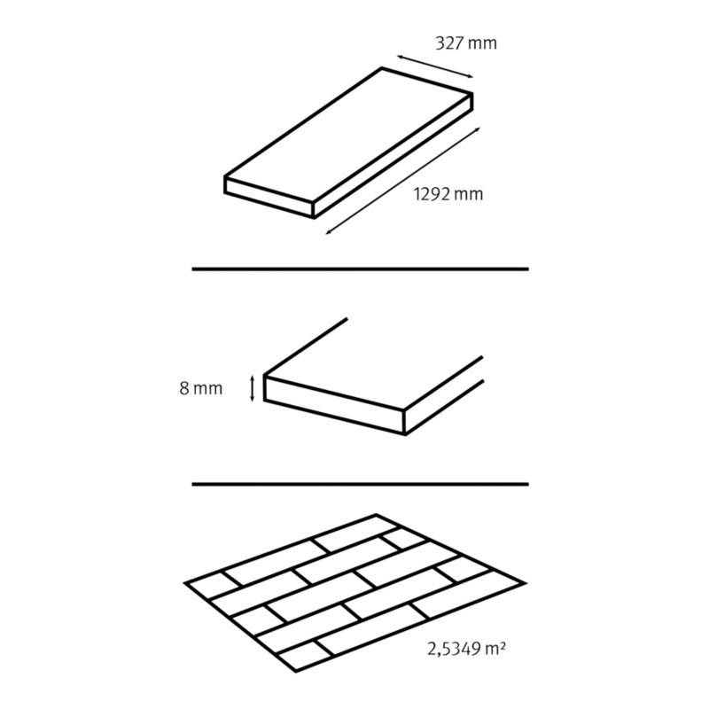 Vandafvisende laminatgulvpaneler GoodHome Branding natural AC4 2,535 m²