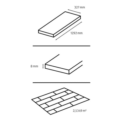 Vandafvisende laminatgulvpaneler GoodHome Branding natural AC4 2,535 m²