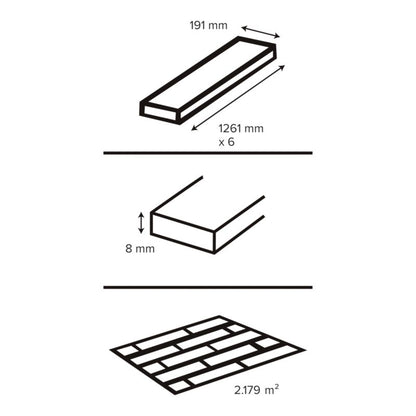 Laminatgulv Willow Eg 8 mm 2,179 m²