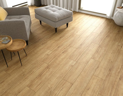 Laminatgulv 128,8x19,5 cm Brun AC5 2,26 m²