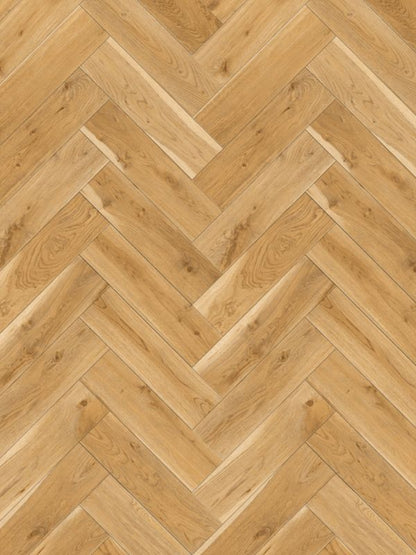 Vandtætte laminatgulvpaneler Knap Eg Flader AC5 8 mm 60 x 10 cm 1,8 m²