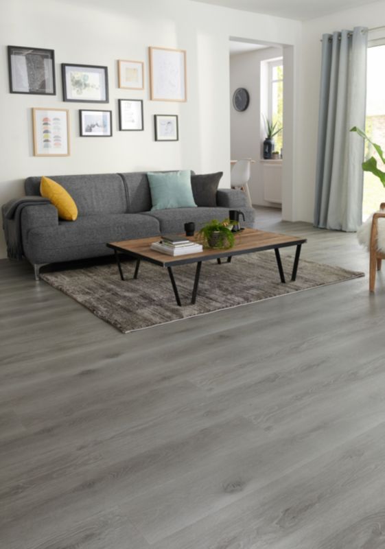 GoodHome vinylgulvpaneler 18 x 122 cm grå 2,2 m2