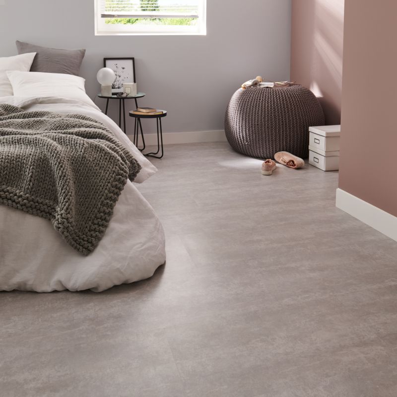 GoodHome vinylgulvpaneler 30,5 x 61 cm lys grå 1,30 m²