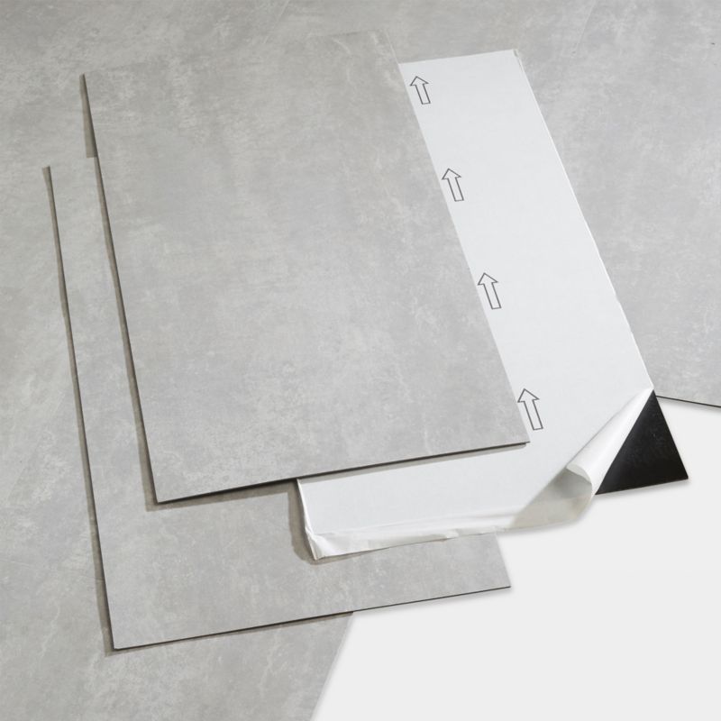 Vinylgulvflise 30,5x61 cm Lysegrå Mat 1,3 m²
