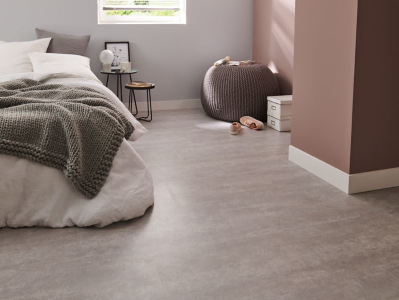 Vinylgulvflise 30,5x61 cm Lysegrå Mat 1,3 m²