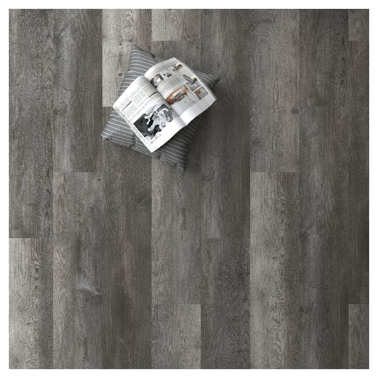 GoodHome SPC Arilla mørkegrå vinylgulvpaneler 2,5 m²