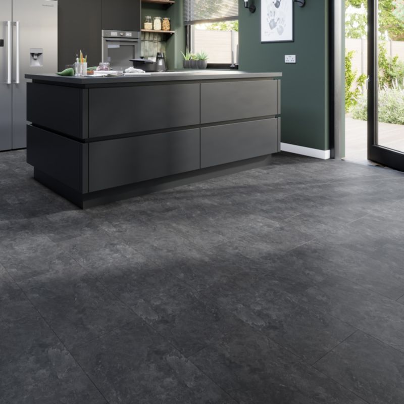 GoodHome SPC Black Slate vinylgulvpaneler 2,23 m²
