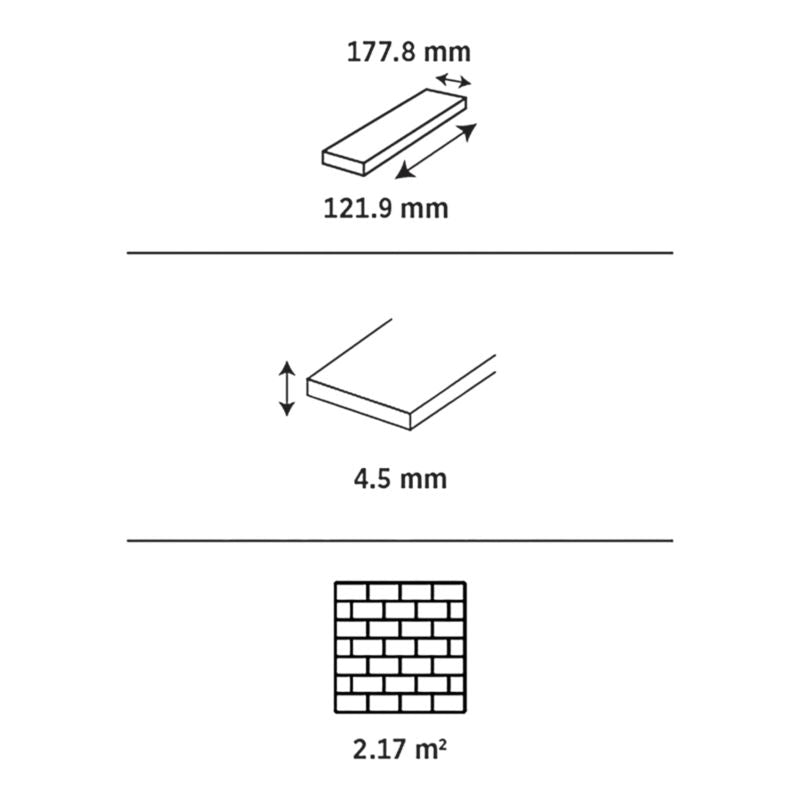 GoodHome SPC Gladstone White vinylgulvpaneler 2,17 m²
