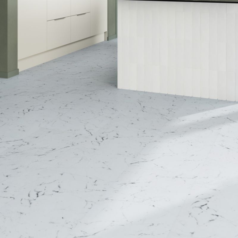 GoodHome SPC White Marble vinylgulvpaneler 1,92 m²