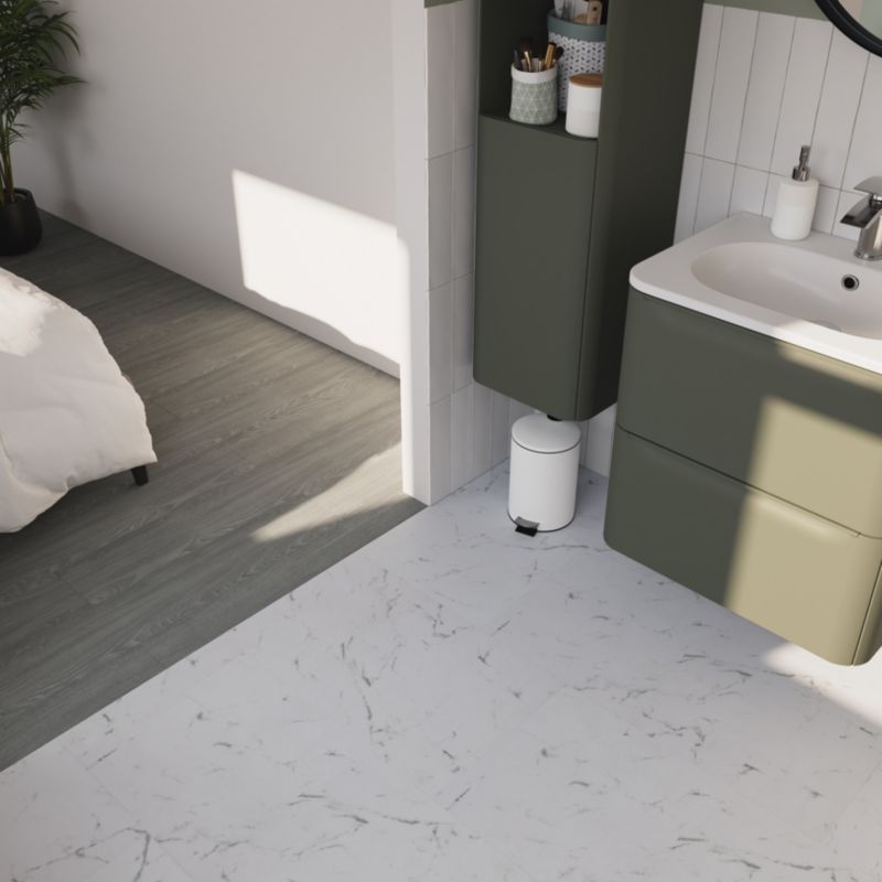 GoodHome SPC White Marble vinylgulvpaneler 1,92 m²