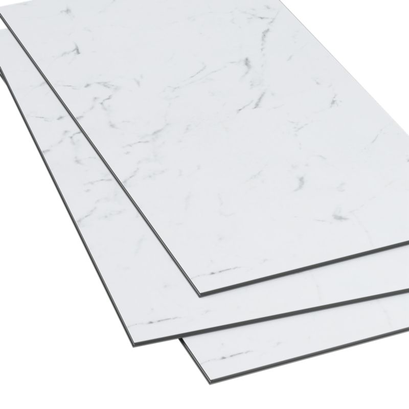 GoodHome SPC White Marble vinylgulvpaneler 1,92 m²