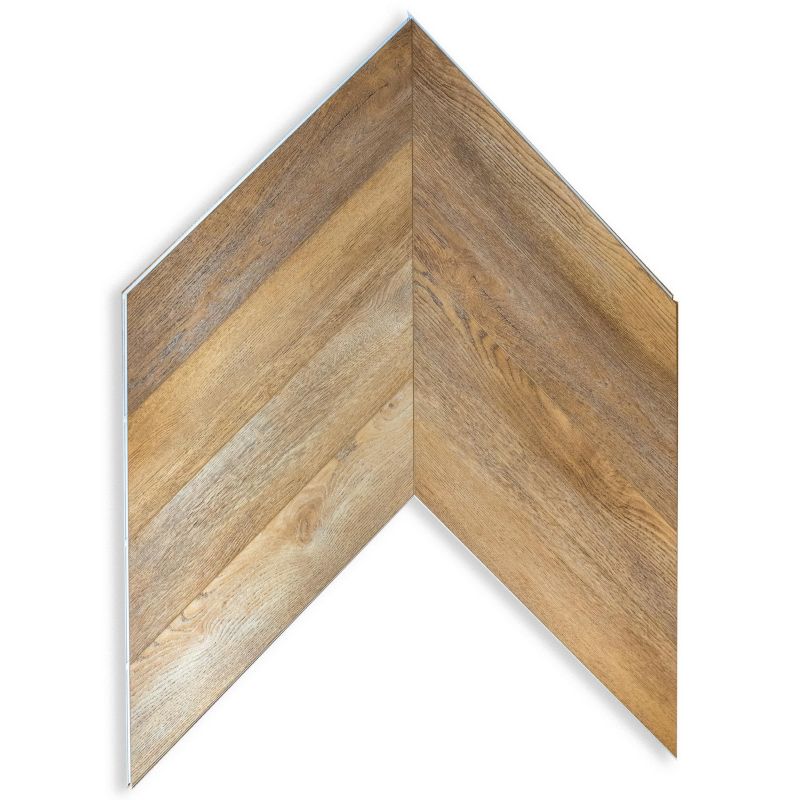 Vinylgulvpaneler Korfu Chevron med integreret underlag 1,524 m²
