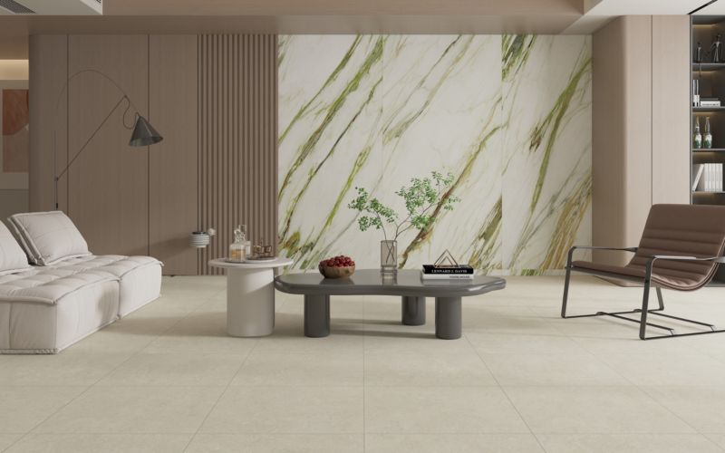 Vinylgulv SPC Pearl Stone 1,48 m² Beige