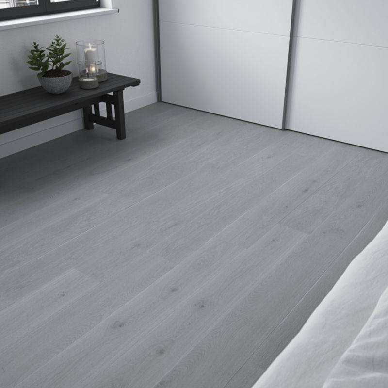 Vandtætte vinylgulvpaneler GoodHome grå eg plank 2,2 m²