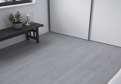 Vandtætte vinylgulvpaneler GoodHome grå eg plank 2,2 m²