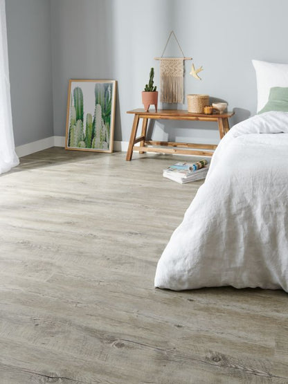 Vandtætte vinylgulvpaneler GoodHome egetræ plank gråbrun patineret 2,2 m²