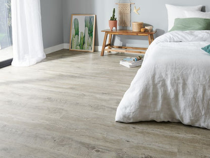 Vandtætte vinylgulvpaneler GoodHome egetræ plank gråbrun patineret 2,2 m²