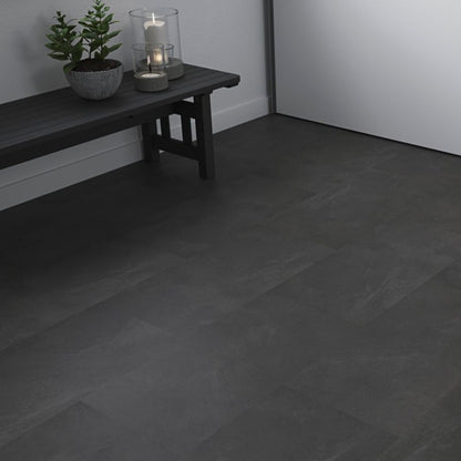 Vandtætte vinylgulvpaneler GoodHome sort flise 2,2 m²