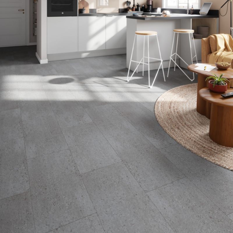 SPC Vinylgulv Granito 2,23 m² Grå Mat