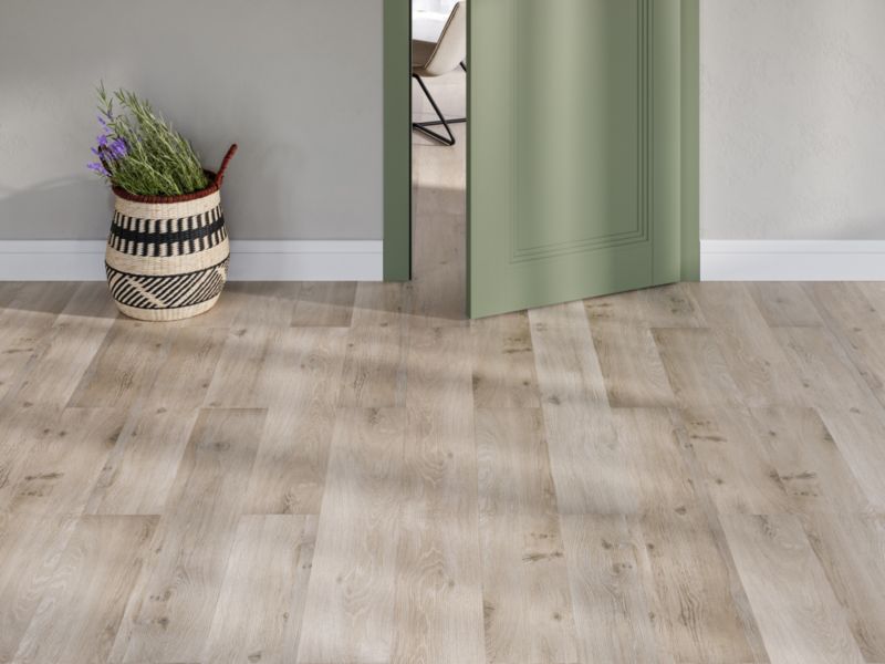 Vandafvisende vinylgulvpaneler SPC light natural med integreret underlag 2,17 m²