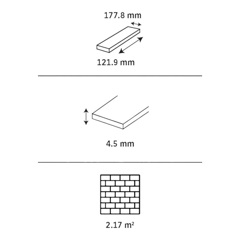 Vinylgulvpanel SPC Light Natural 121,9x17,8 cm 2,17 m²