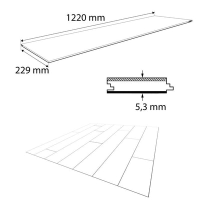 Vinylgulv Eg Tava Plus 1220x229 mm 2,24 m²