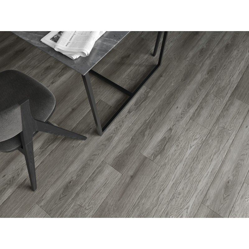 Mexen Claremont grå vinylgulvpaneler 1240 x 182 mm, 8 stk.