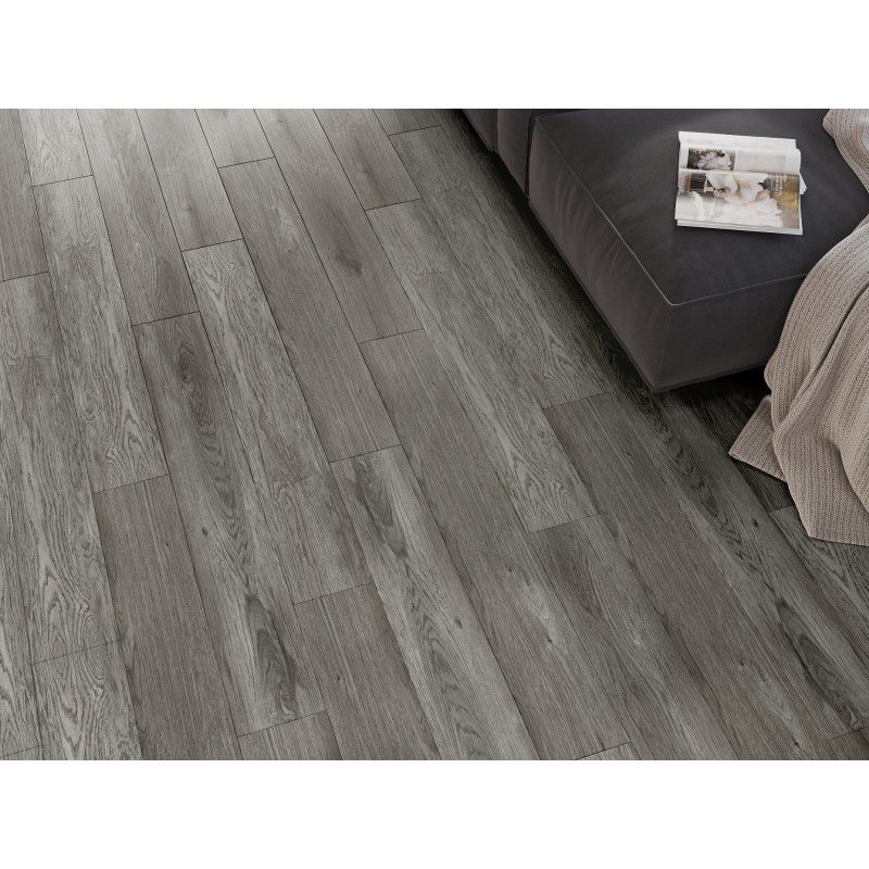 Mexen Claremont grå vinylgulvpaneler 1240 x 182 mm, 8 stk.