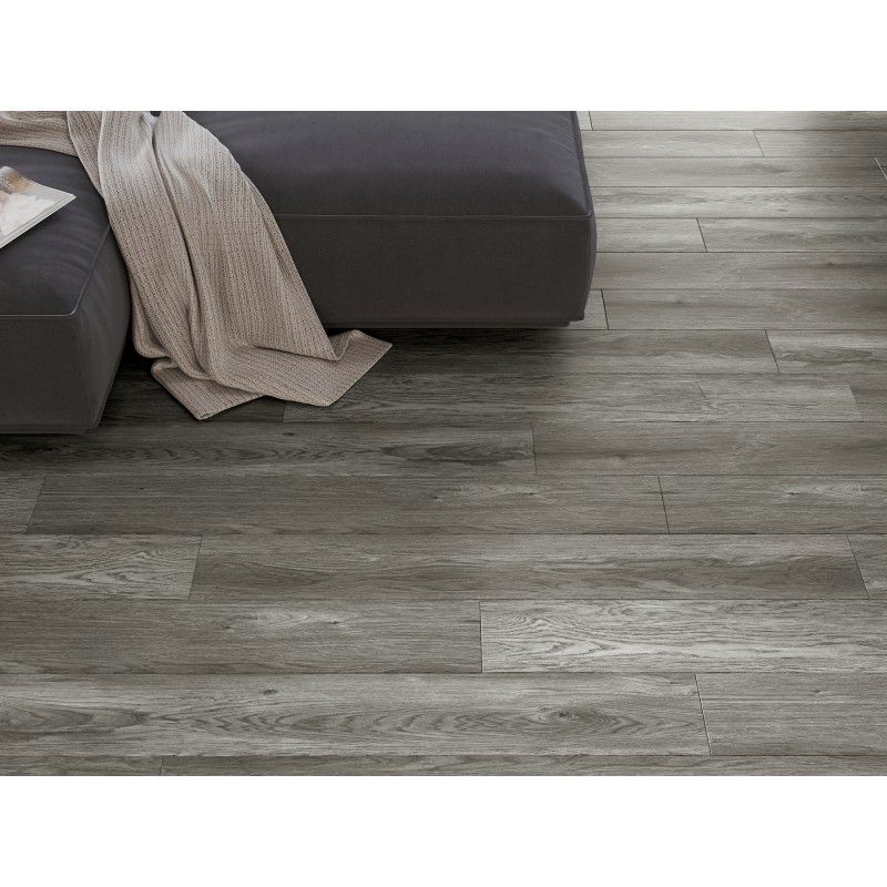Mexen Claremont grå vinylgulvpaneler 1240 x 182 mm, 8 stk.