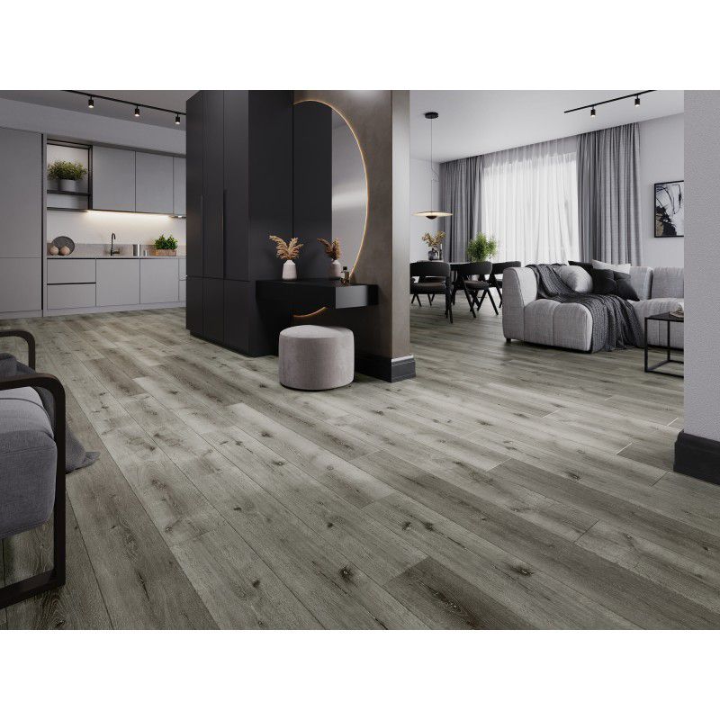 Mexen Lago Vista vinylgulvpaneler 1240 x 182 mm grå, 8 stk.