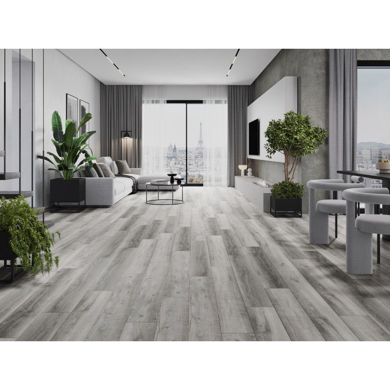Mexen vinylgulve 1240 x 182 mm Santa Clara grå 8 stk.