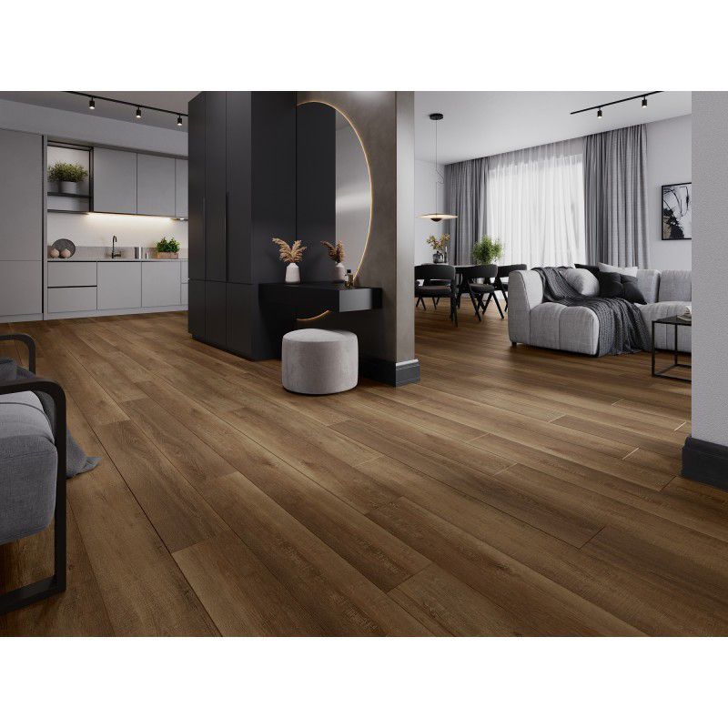Mexen vinylgulvpaneler 1240x182 mm Queen Creek brun 8 stk.