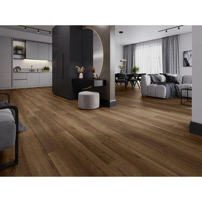 Mexen vinylgulvpaneler 1240x182 mm Queen Creek brun 8 stk.