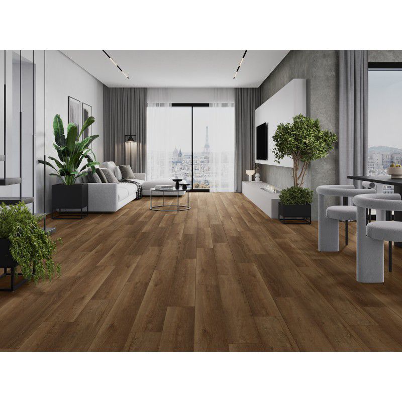 Mexen vinylgulvpaneler 1240x182 mm Queen Creek brun 8 stk.