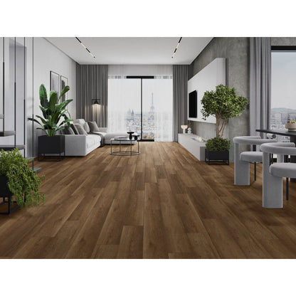 Mexen vinylgulvpaneler 1240x182 mm Queen Creek brun 8 stk.