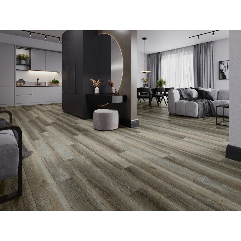 Mexen Aspen vinylgulvpaneler 1240 x 182 mm grå eg 8 stk.