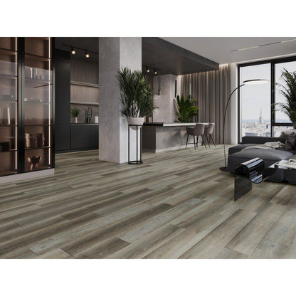 Mexen Aspen vinylgulvpaneler 1240 x 182 mm grå eg 8 stk.