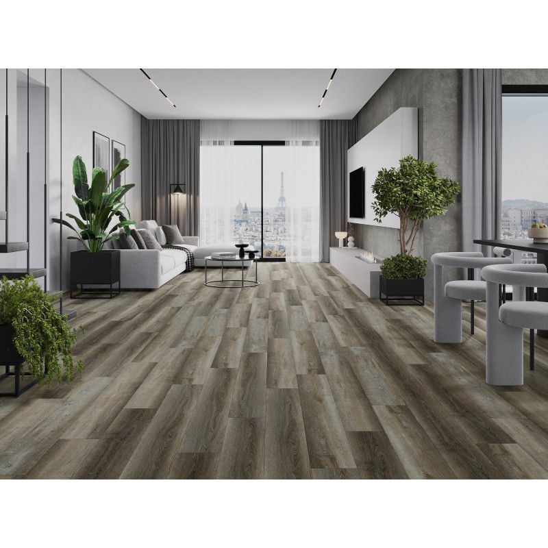 Mexen Aspen vinylgulvpaneler 1240 x 182 mm grå eg 8 stk.